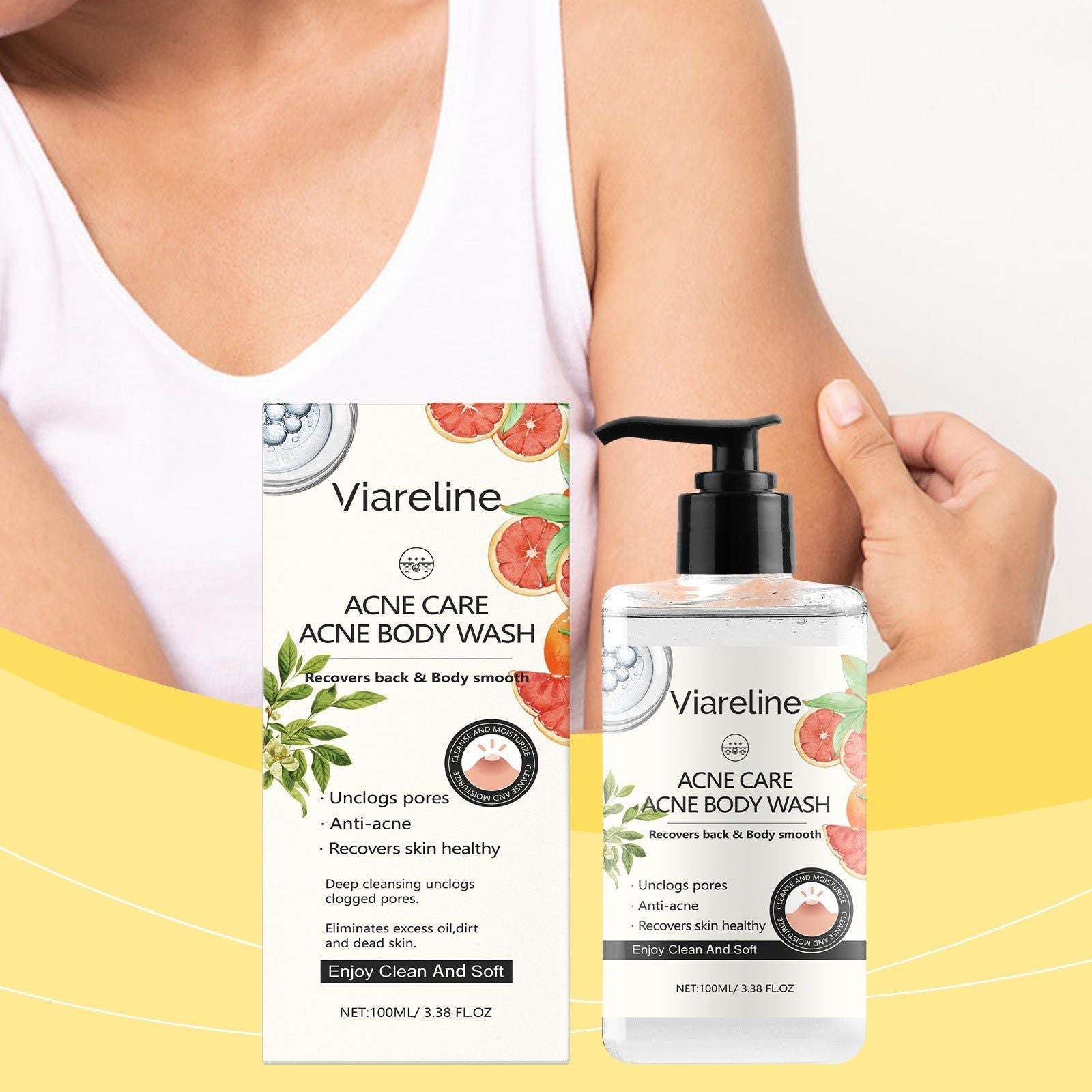 Body Cleansing Shower Gel, Hydrating, Moisturizing, Anti-Dryness, Refreshing, Skin Care ,100ml