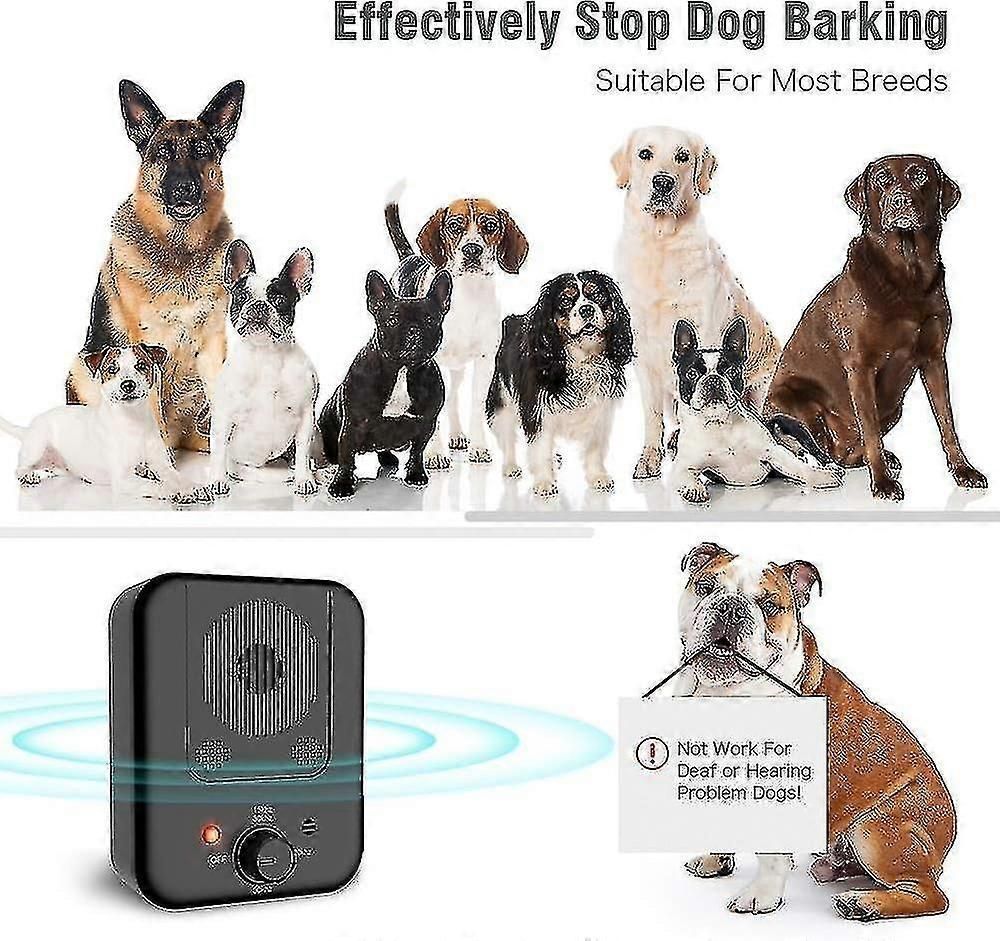 2024 Dog Anti Bark Device Adjustable Frequency 3 Ultrasonic Anti Bark Device Dog Training Anti Bark zxin