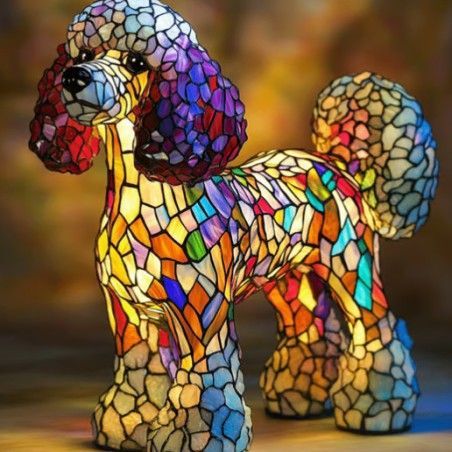 German Shepherd LED Dog Lamp USB Resin Night Light