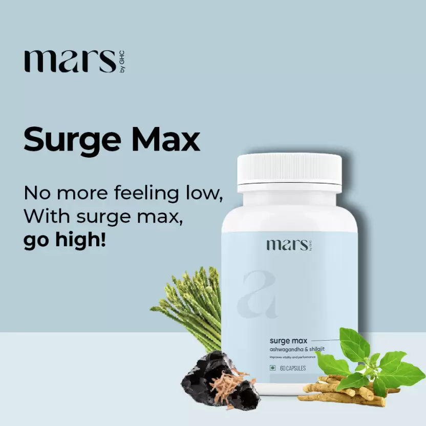 GHC Mars Surge Max Ashwagandha و Shilajit 60 كبسولة عبوة من 2