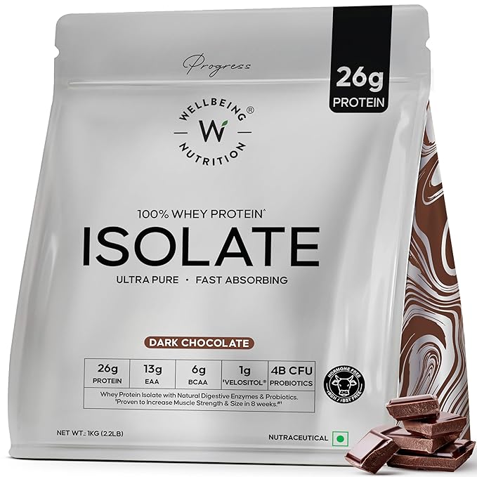 Wellbeing Nutrition Whey Protein Isolate Dark Chocolate 1kg