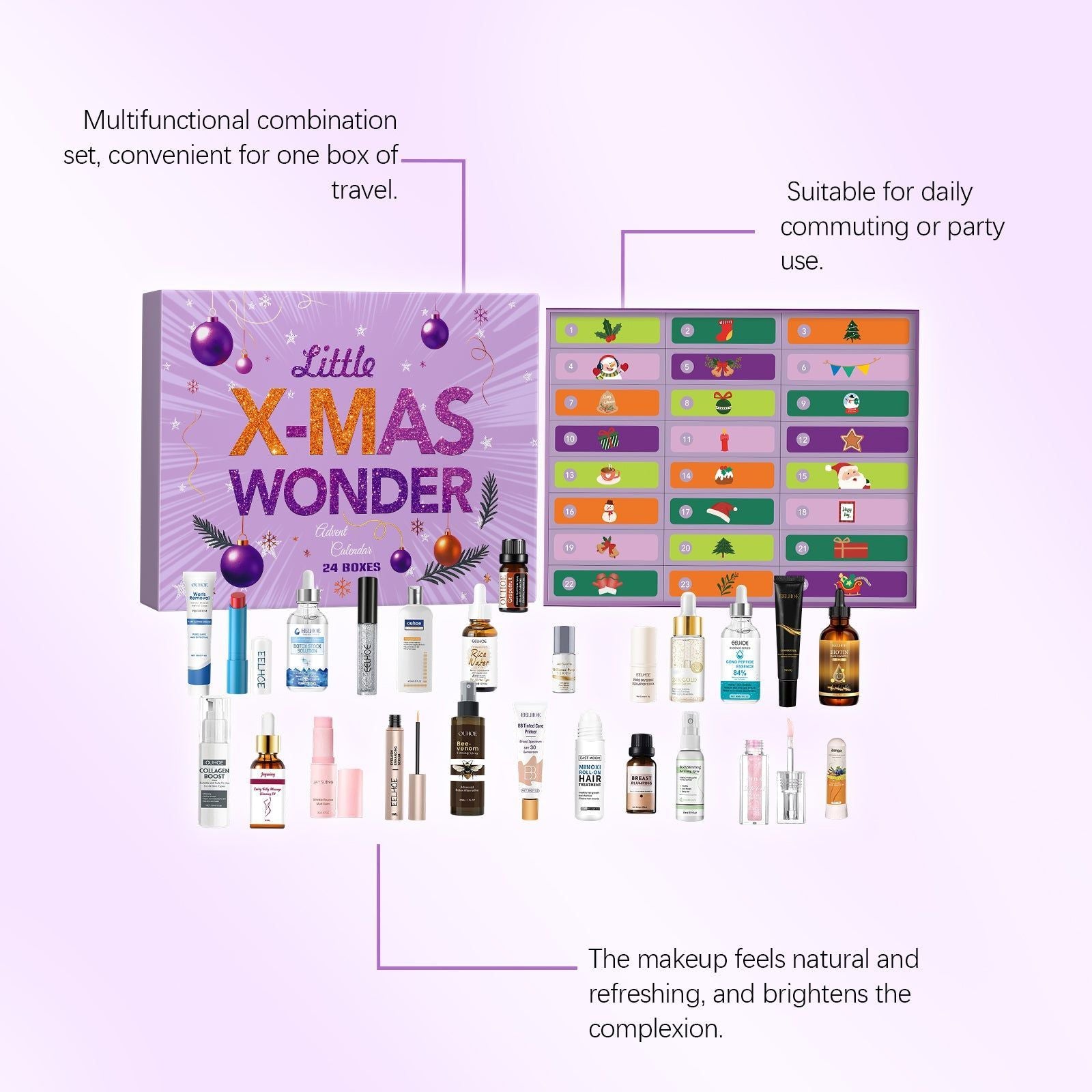 Christmas Beauty Blind Box, Skincare, Moisturizer, Surprise Gift, Holiday Makeup ,24 boxes