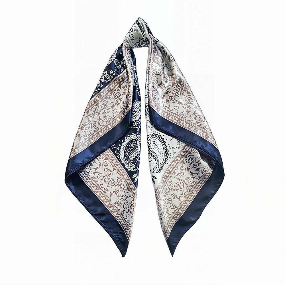 6Pcs Paisley Satin Silk Square Scarf Set for Women 90cm