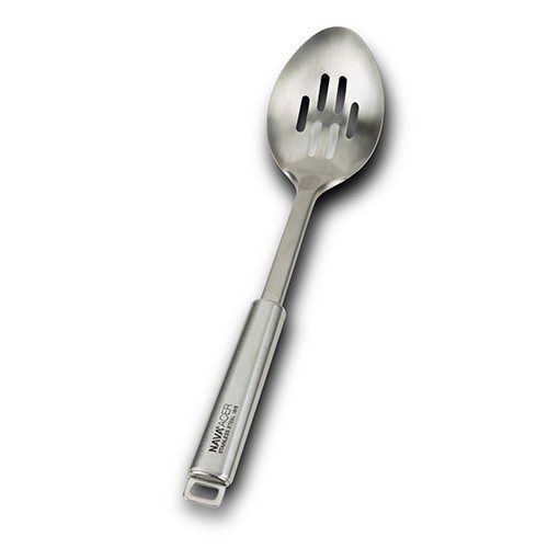 NAVA Acer Stainless Steel Slotted Serving Spoon, 33cm