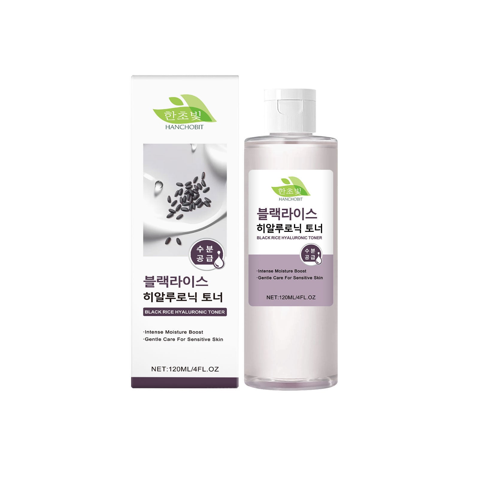 Black Rice Hyaluronic Acid Toner, Facial Care, Deep Moisturizing, Hydrating, Gentle Skin Essence ,120ml