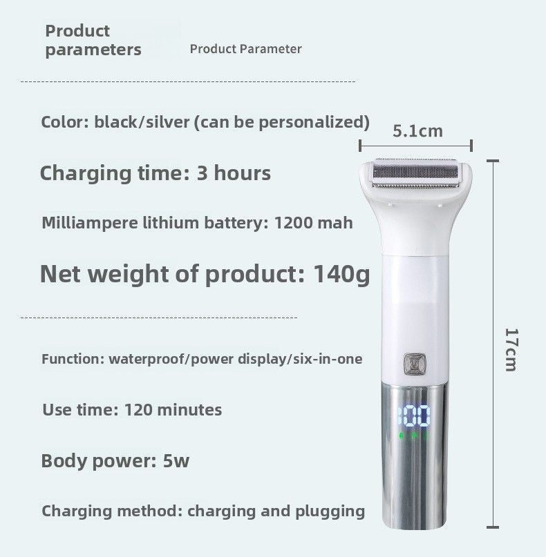 5-in-1 Women's Hair Trimmer Kit