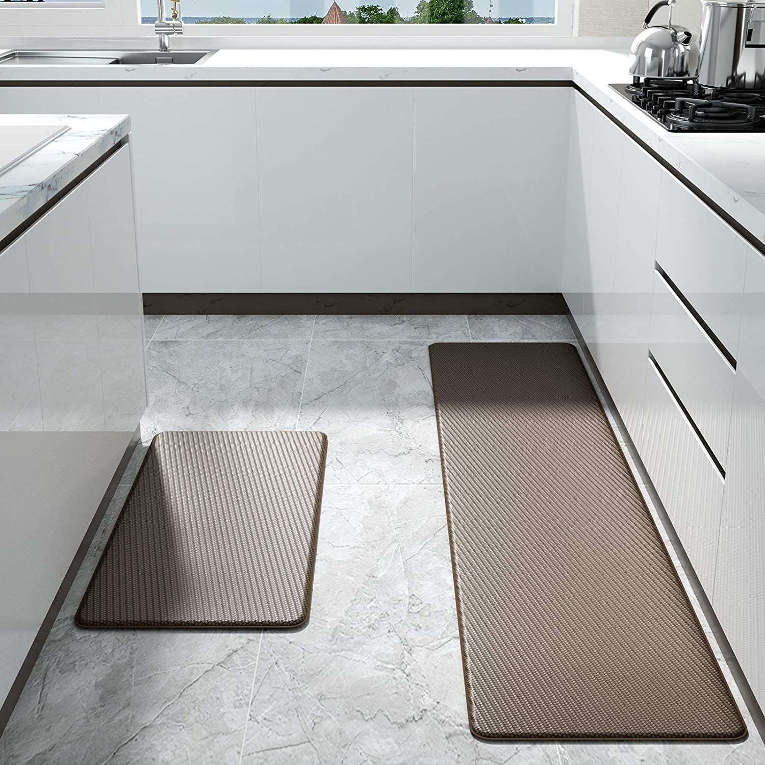 Non Skid Waterproof Kitchen Mats Anti-fatigue Thick Cushioned Floor Rug