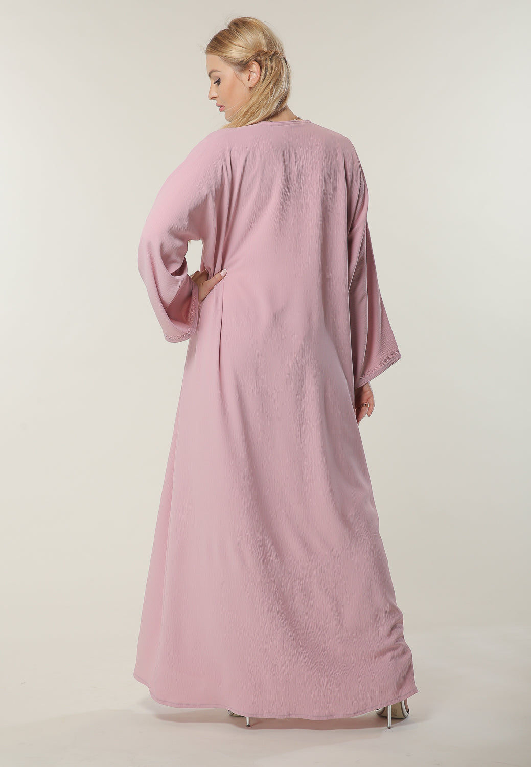 MOiSTREET Pink Handmade CEY Abaya
