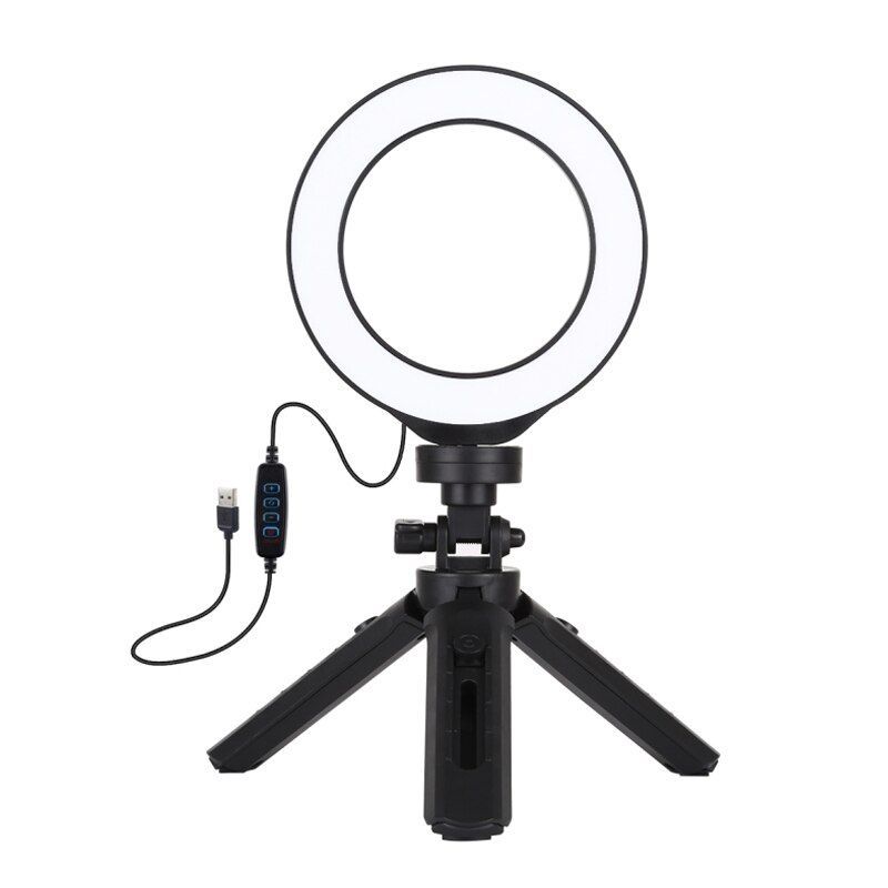LED Ring LED PKT3058B, 4.7 Inches, USB, 3 Adjustable Modes, For YouTube Live Tra