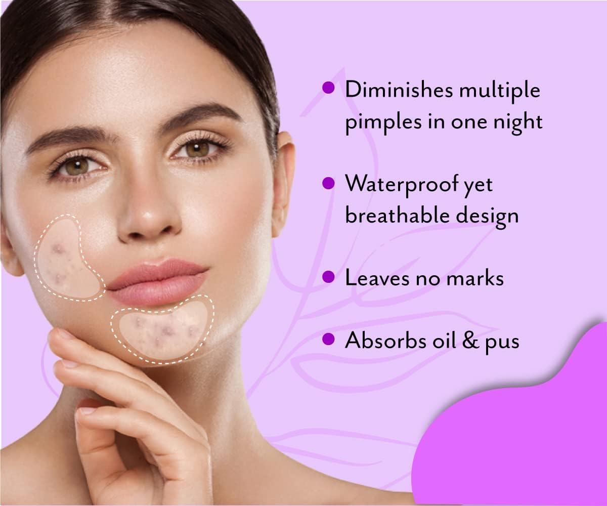 Urban Yog Acne Curvy Pimple Patch - Invisible Facial Stickers cover with 100% Hydrocolloid, Pimple/Acne Absorbing patch