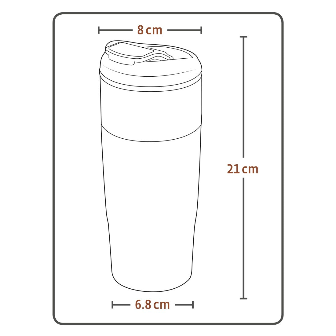 XAVAX 111225 "Everyday" Vacuum Mug, 400 ml, red