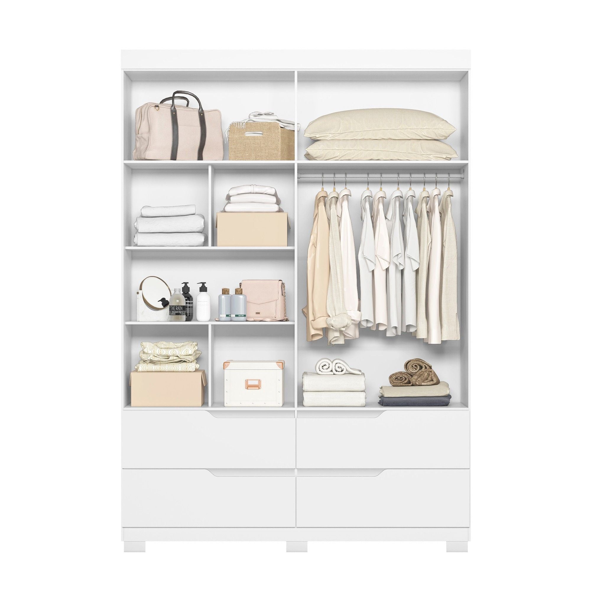 Doble White 4 Door Wardrobe