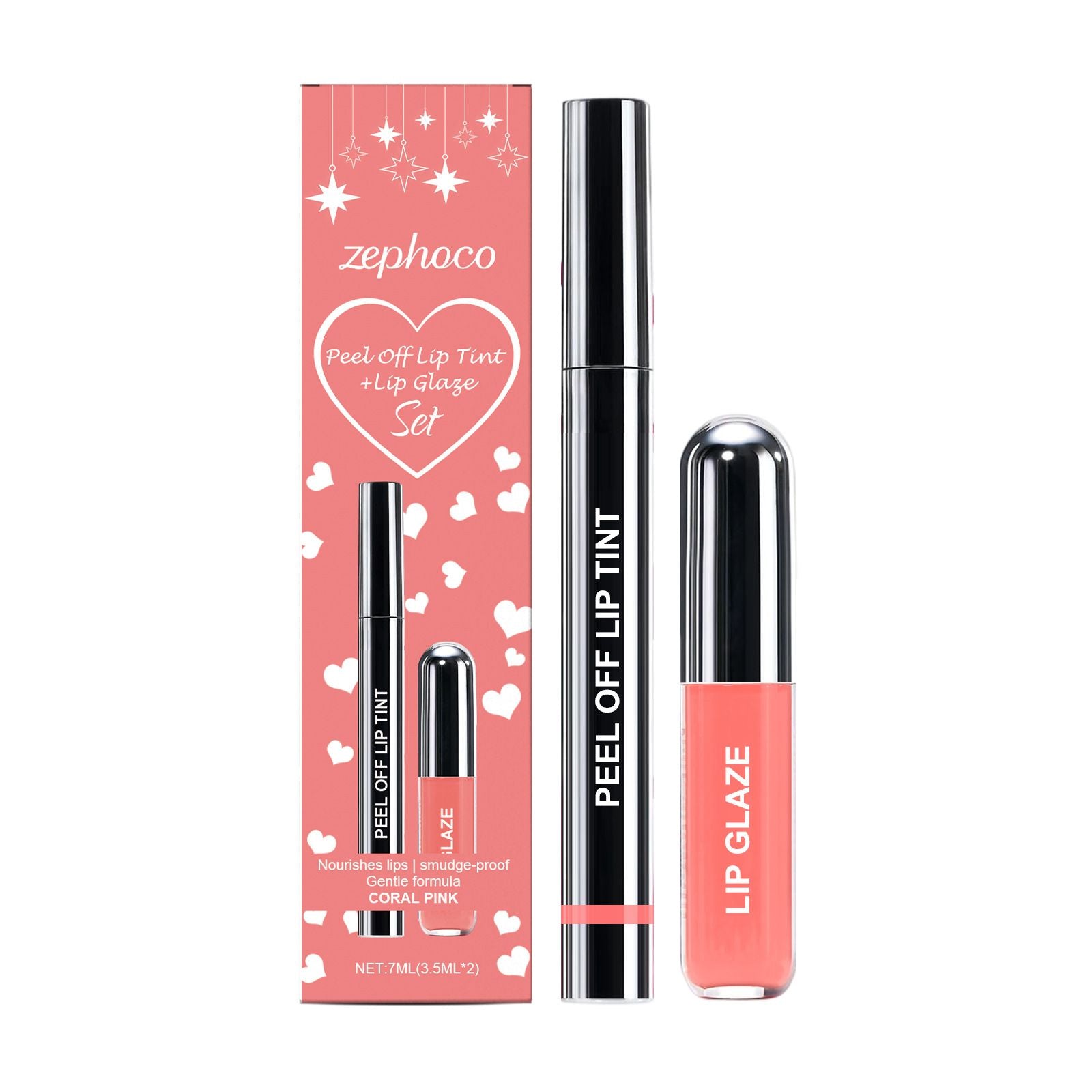3.5ml+3.5ml Lip Liner and Lip Gloss Set with Long Lasting Color