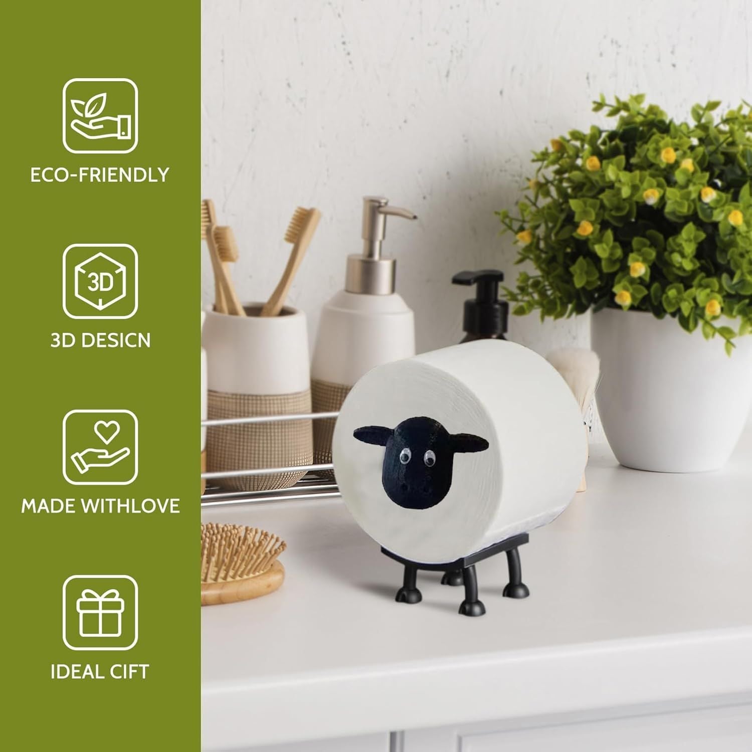 Funny Toilet Paper Holder Animal Tissue Holder for Bathroom Decor