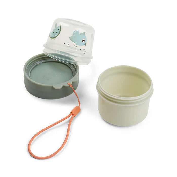Done By Deer To Go 2-Way Snack Container S Birdee Green