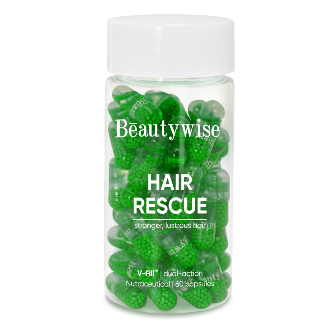 Beautywise Hair Rescue | تقنية مزدوجة المفعول | أحماض أمينية، فيتامينات، معادن، 60 حبة (عبوة واحدة)