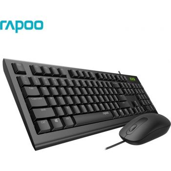 RAPOO 18655- X120PRO WIRED OPTICAL MOUSE & KEYBOARD