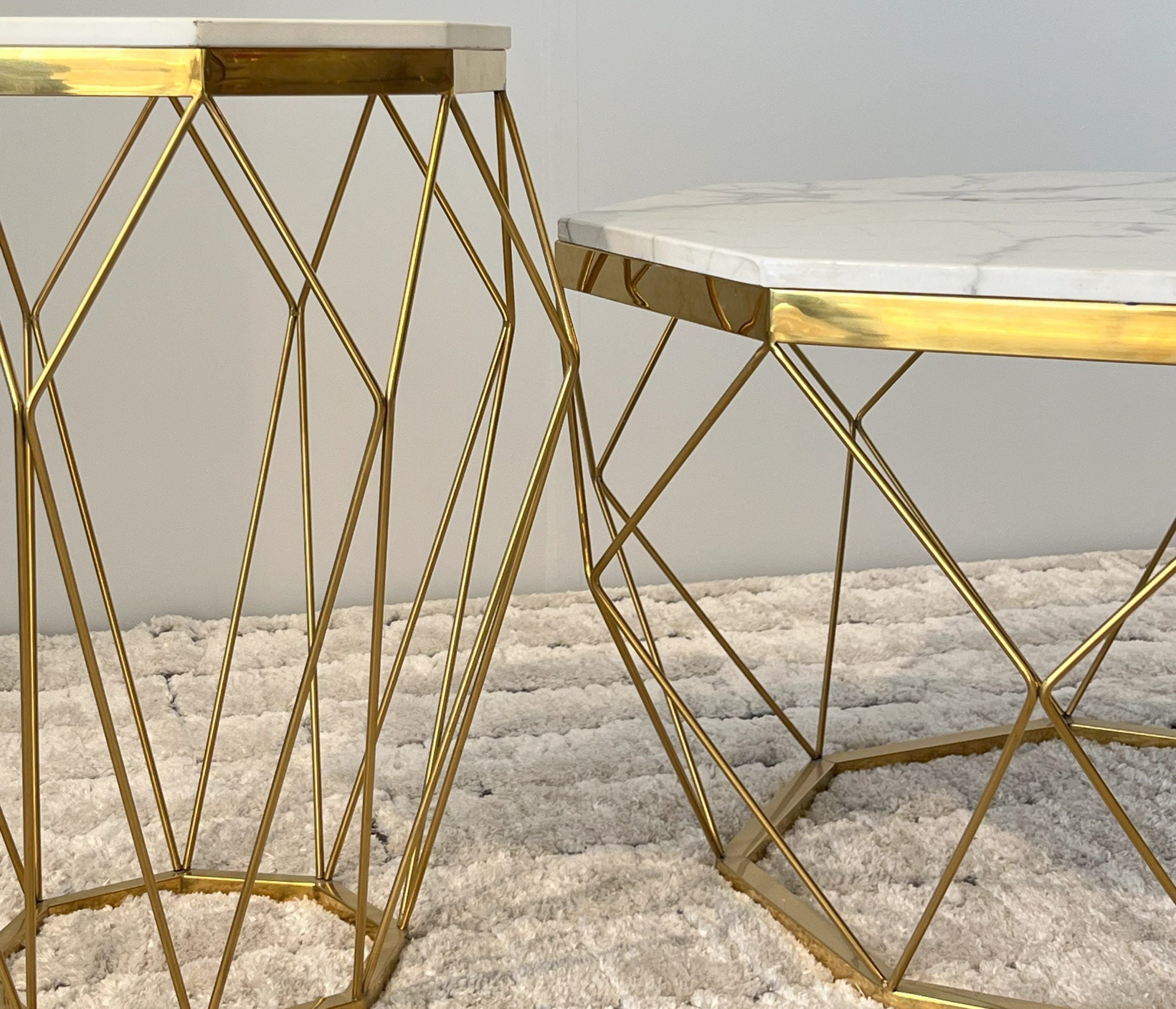 Gold Geometric Center Table Set #SC008