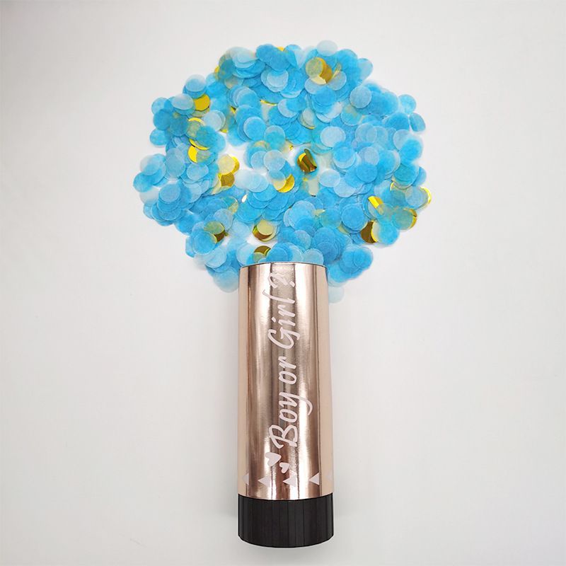 4pcs Gender Reveal Confetti Poppers Gender Reveal Cannons Baby Party Decorations