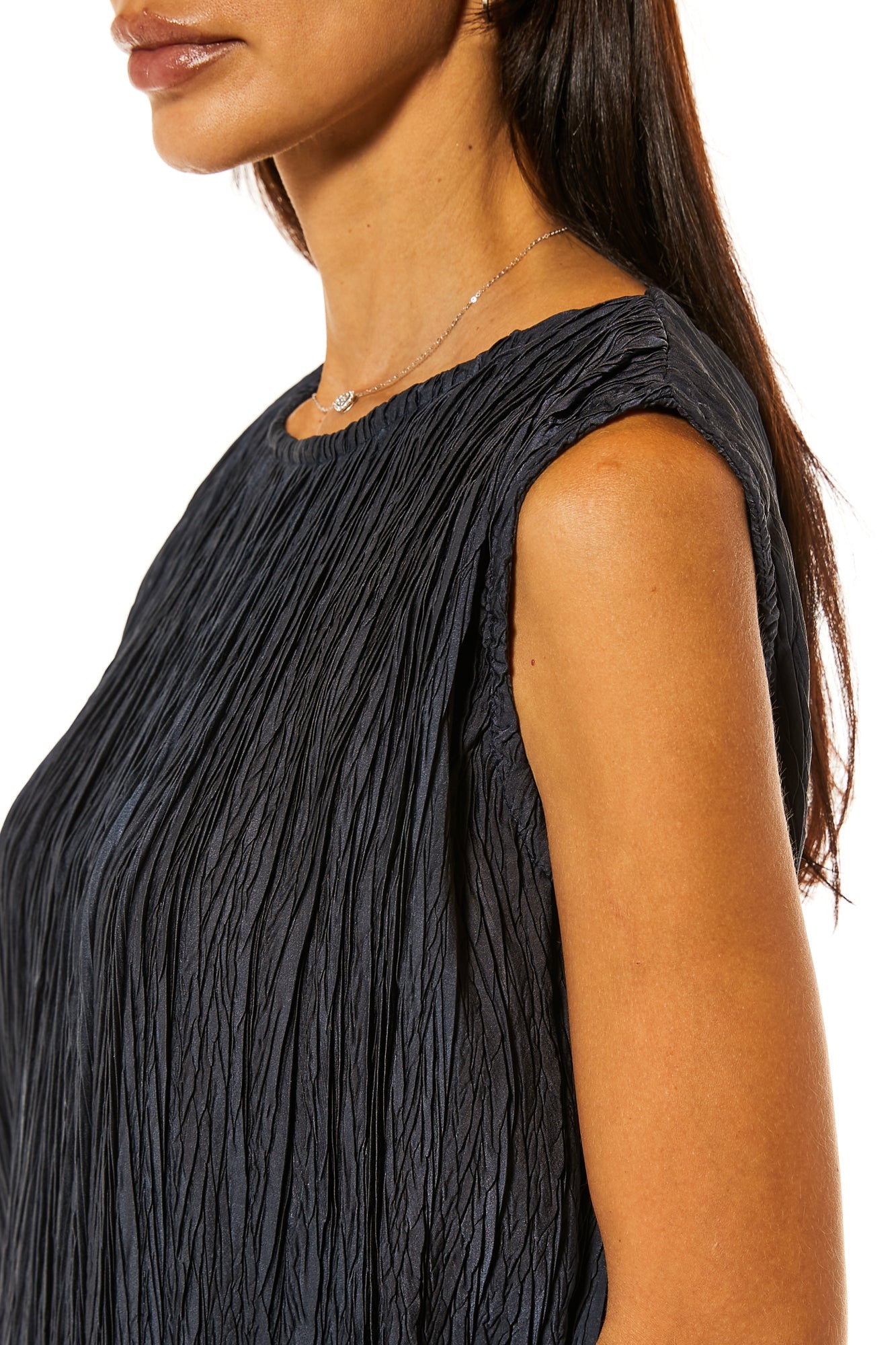 Black Harir Maqsood Crushed Design Under Dress