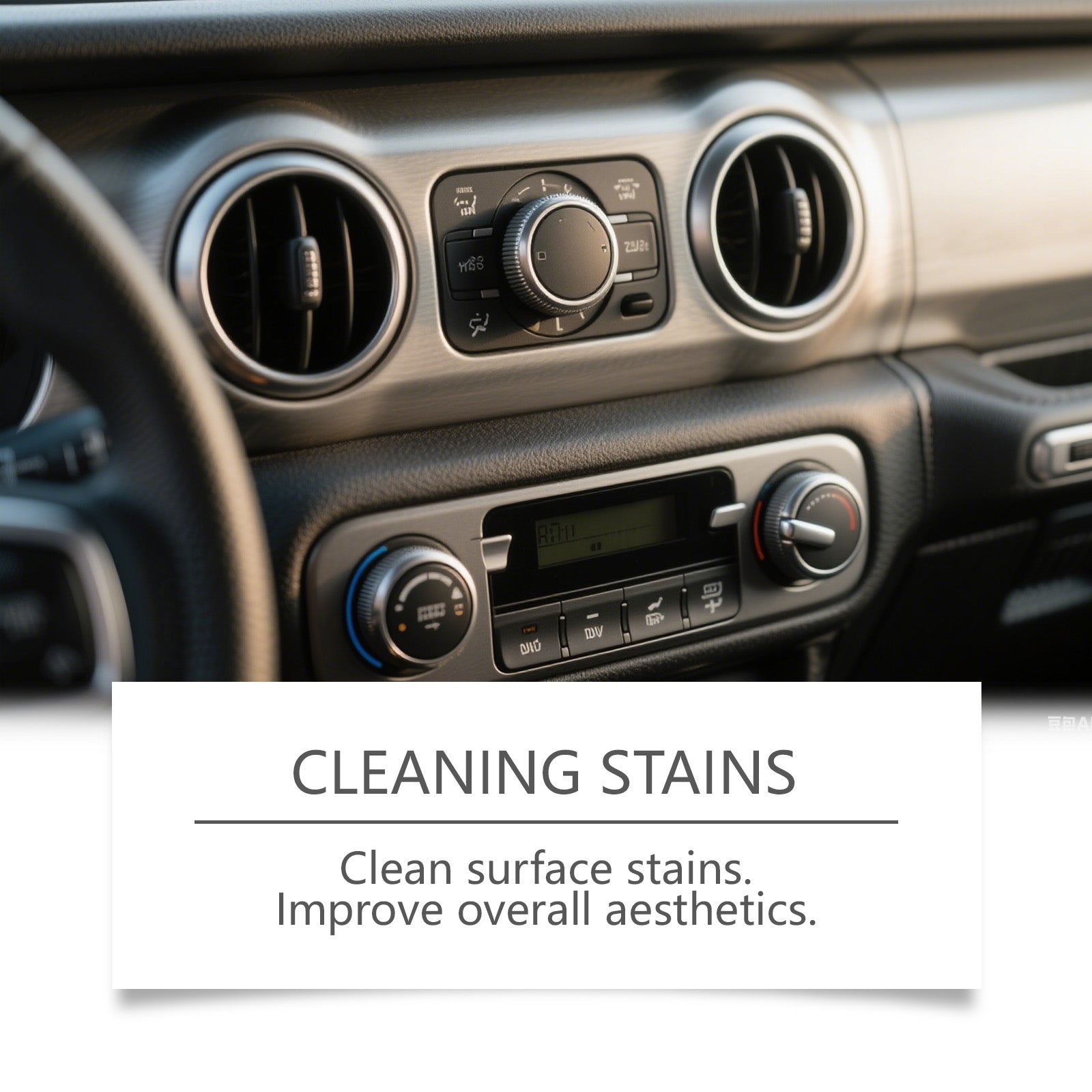 Car Plastic Care Cream, Interior Dashboard Polishing, Car Cleaning, Stain Removal, Protect & Restore ,1set