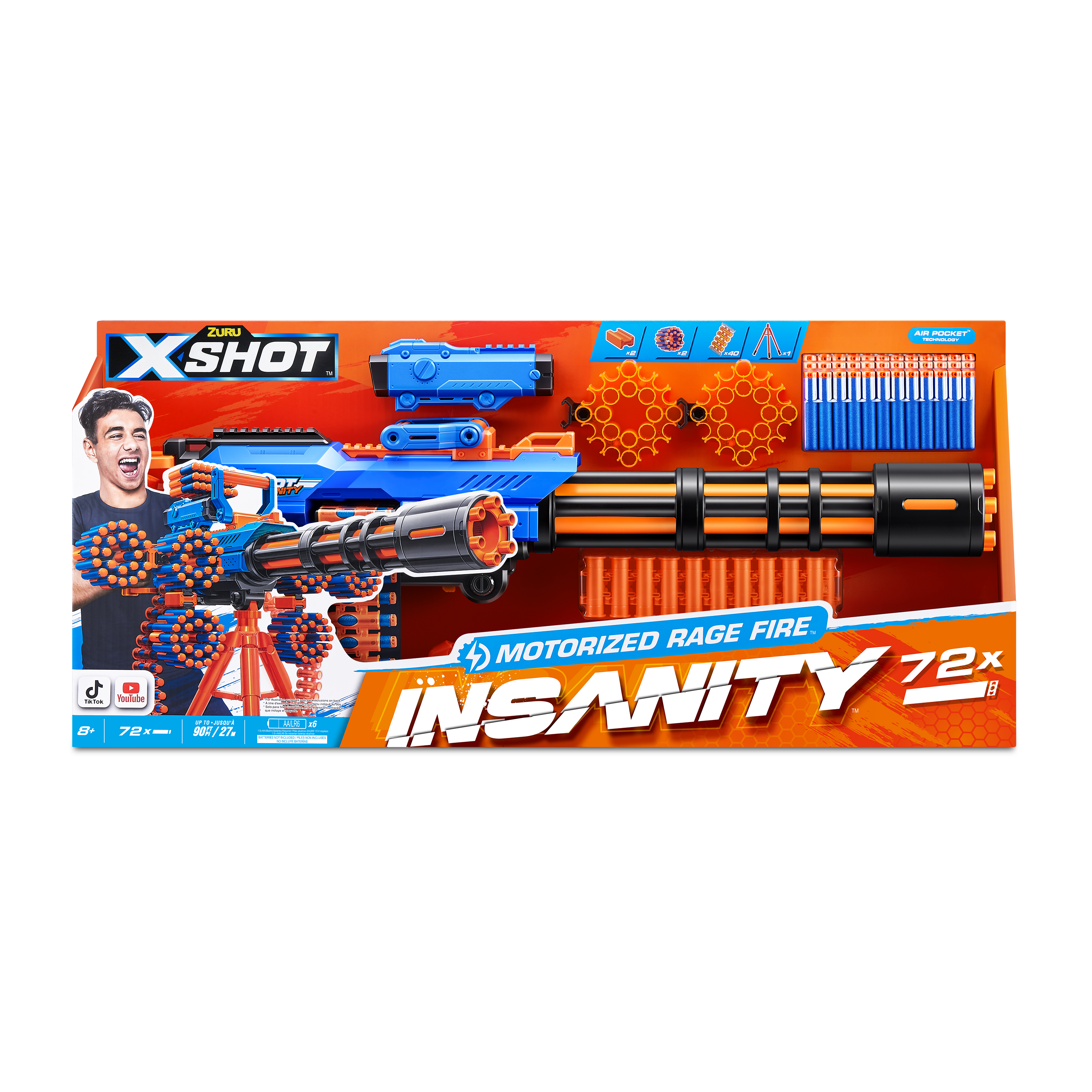 X-Shot Insanity Motorized Age Fire Gatling Gun w/ Tripod