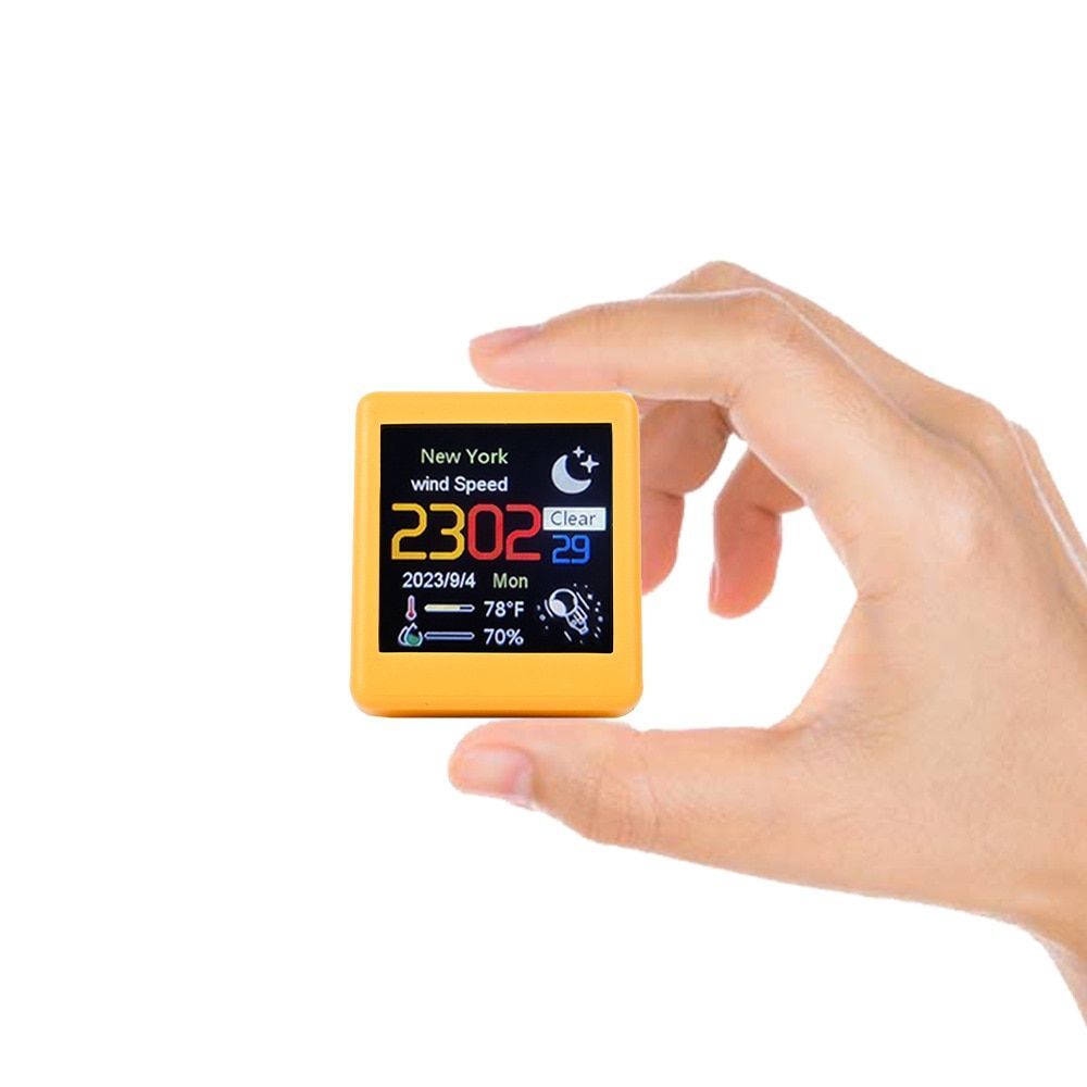 Intelligent Weather Clock Wifi Small Tv Modeling Clock Creative Digital Ornaments Mini Clock