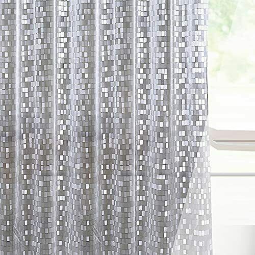 3D Printed Transparent PVC Shower Curtain With Hooks Waterproof Bath Decor