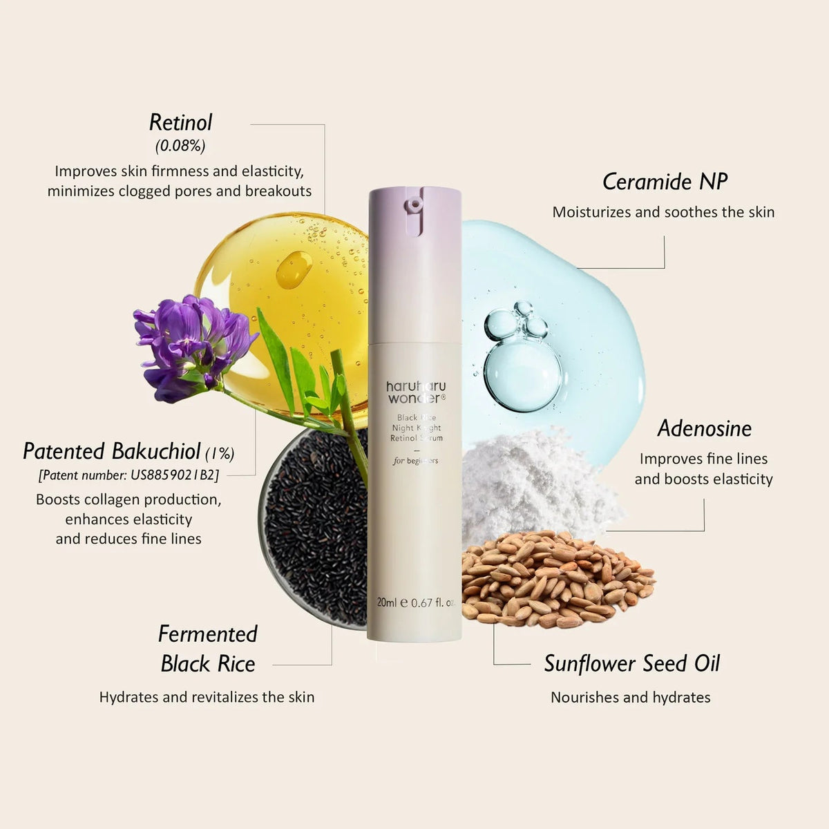 Black Rice Night Knight Retinol Serum 20ml