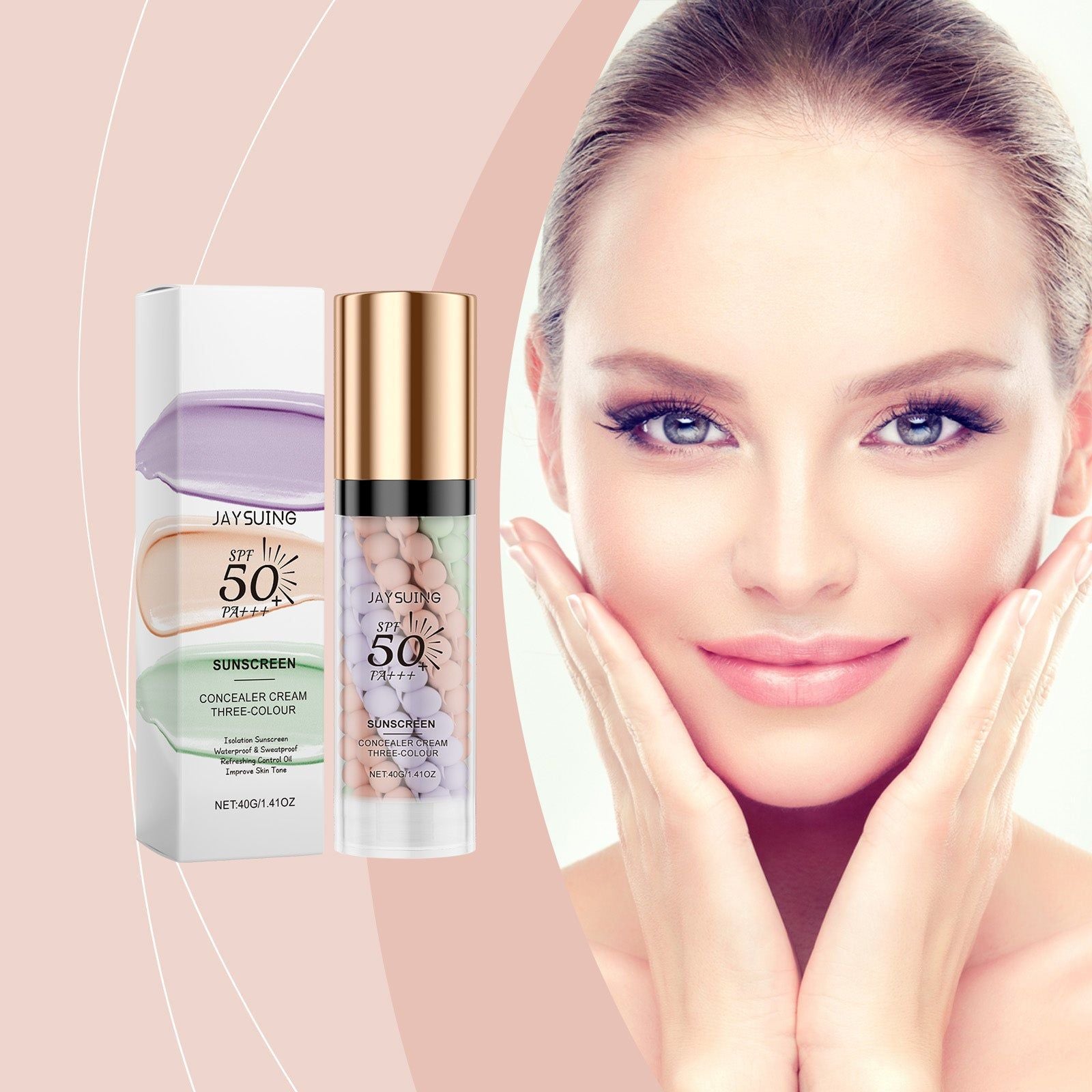 Concealing and Isolating Primer, Skin Perfecting, Blemish Cover, Natural Glow, Moisturizing ,40g