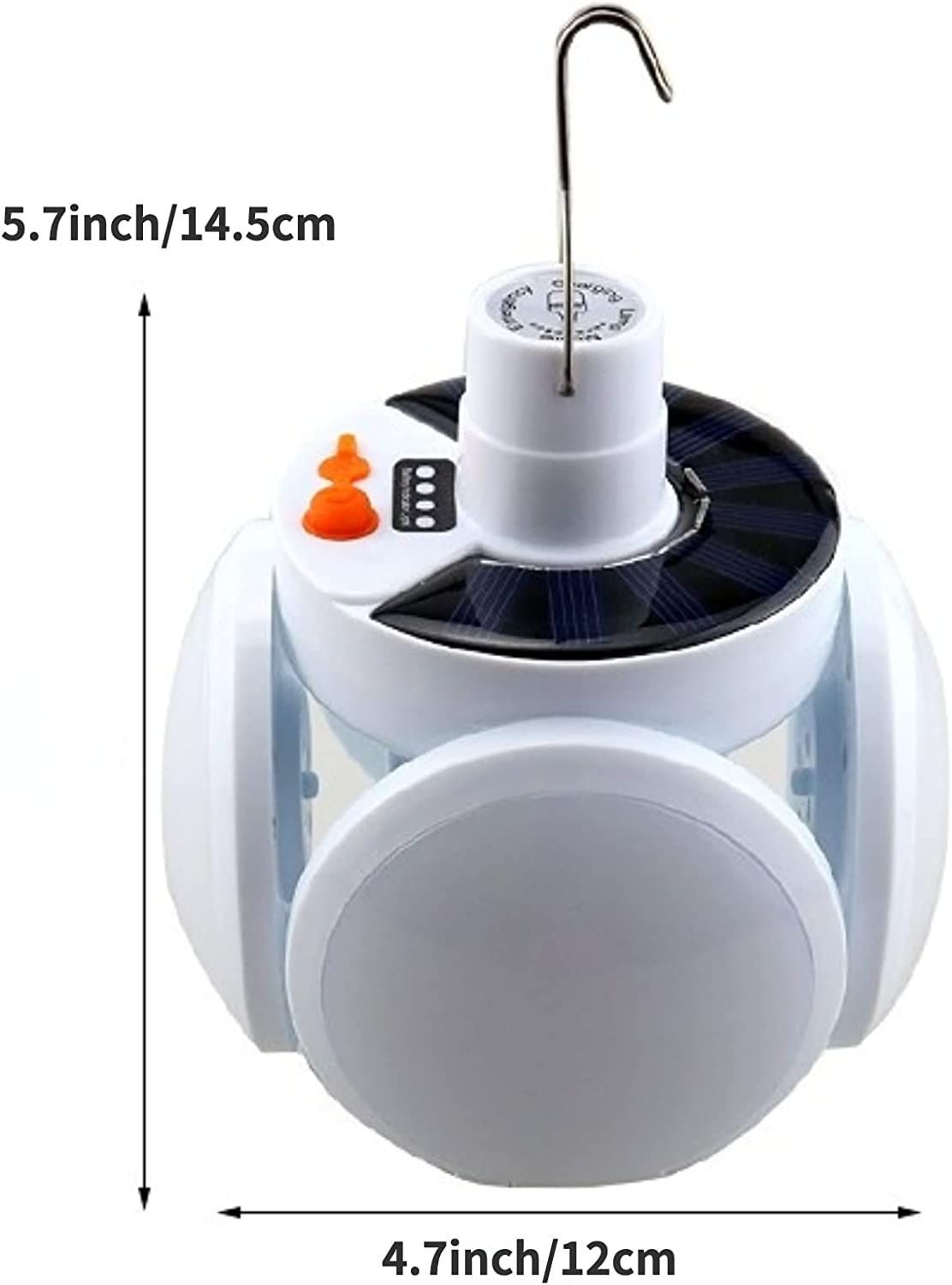 Outdoor Solar Camping Lantern Foldable Rechargeable Remote Control LED Light