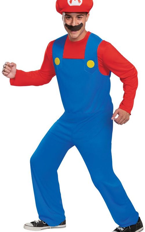 Super Mario Costume Halloween Luigi Brothers Plumber Jumpsuit Cosplay Suit For Adult Kids