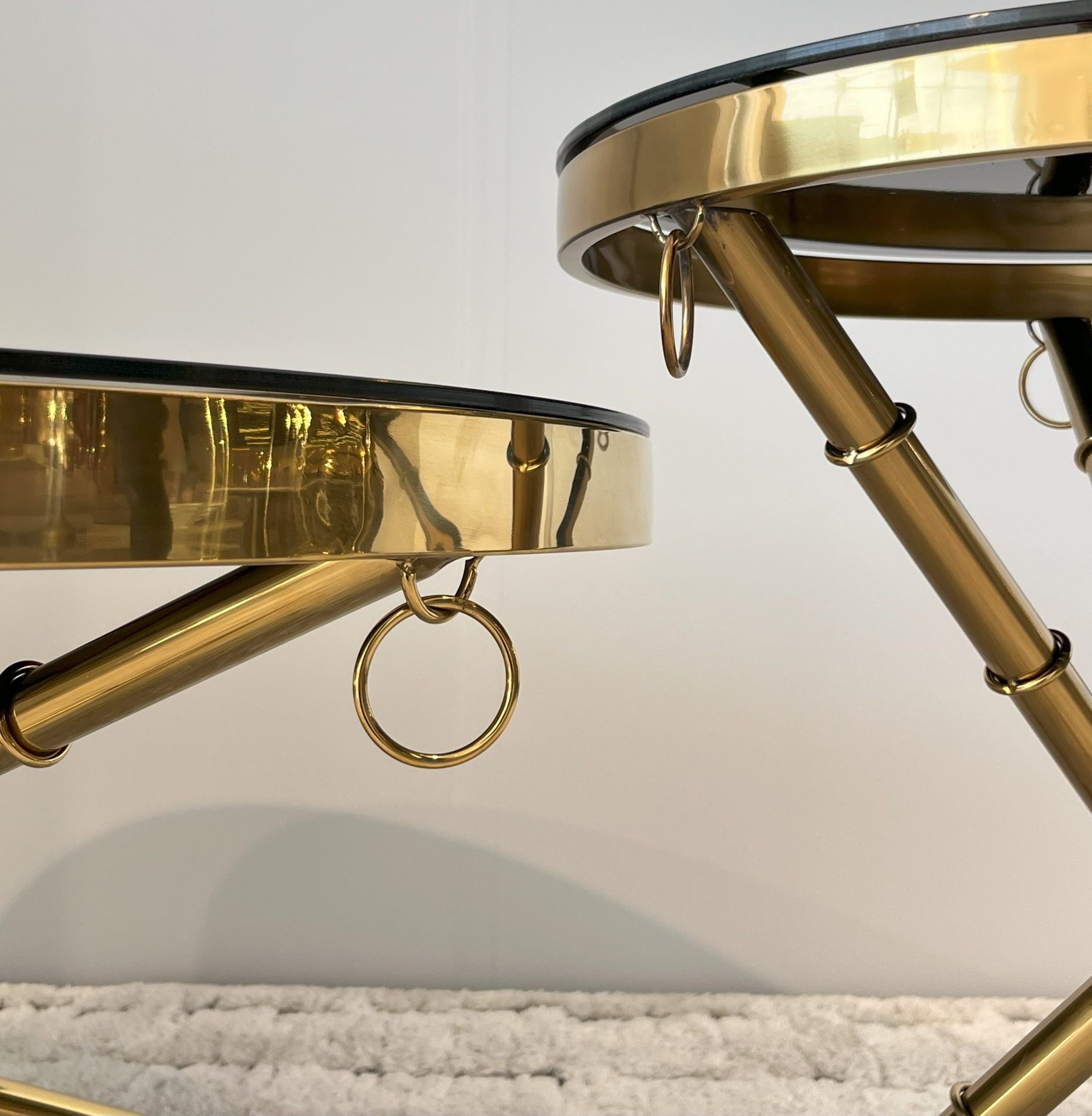 Gold Bamboo Style Center Table Set #SC012