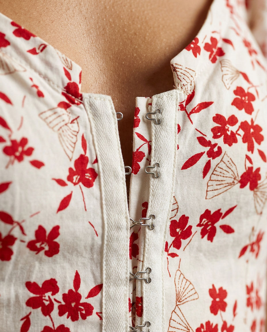 Urban Outfitters Urban Outfitters Cherry Print Puff Sleeve Front-Zip Mini Dress