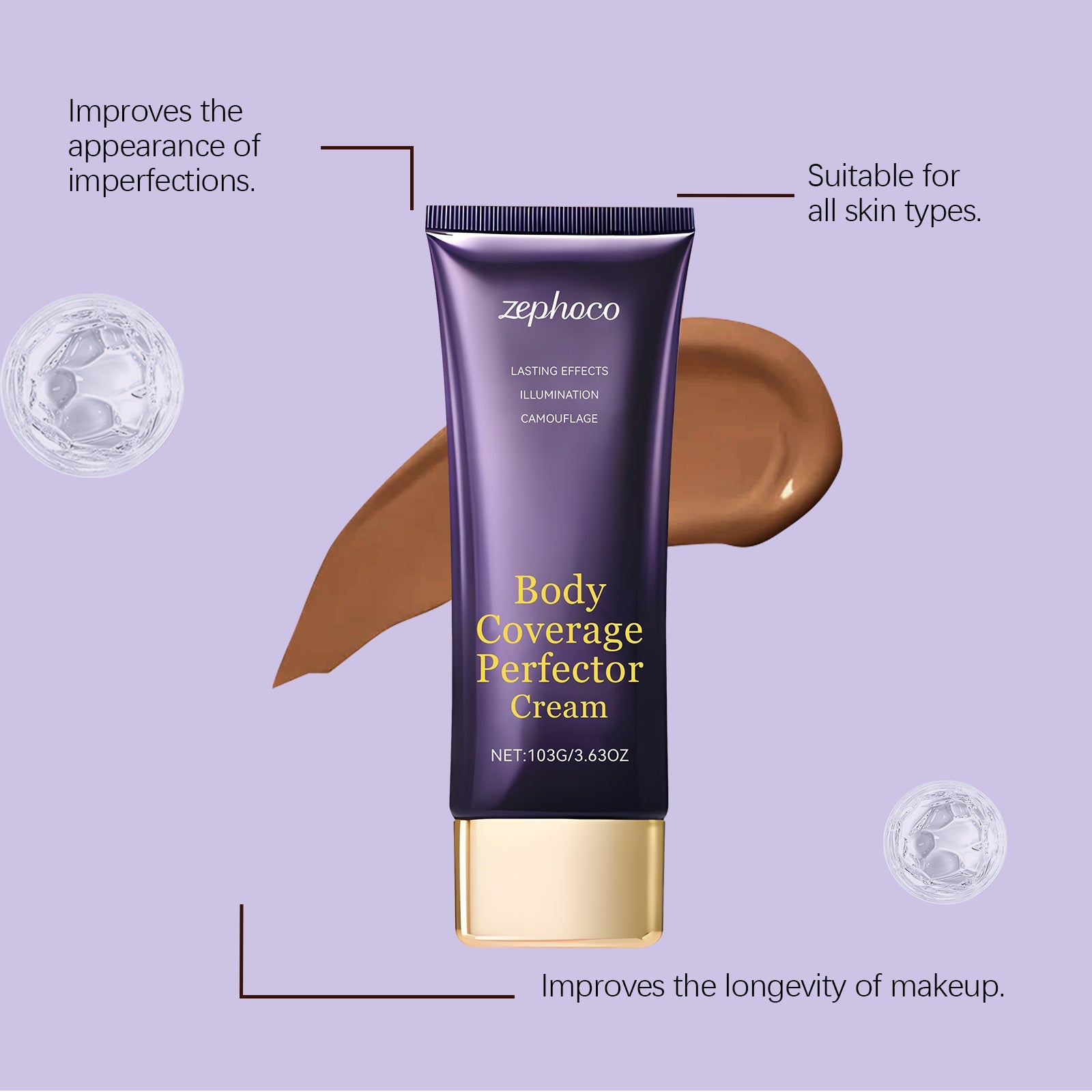 Body Concealer, Flawless Skin Cover, Waterproof, Natural, Long-lasting ,103g