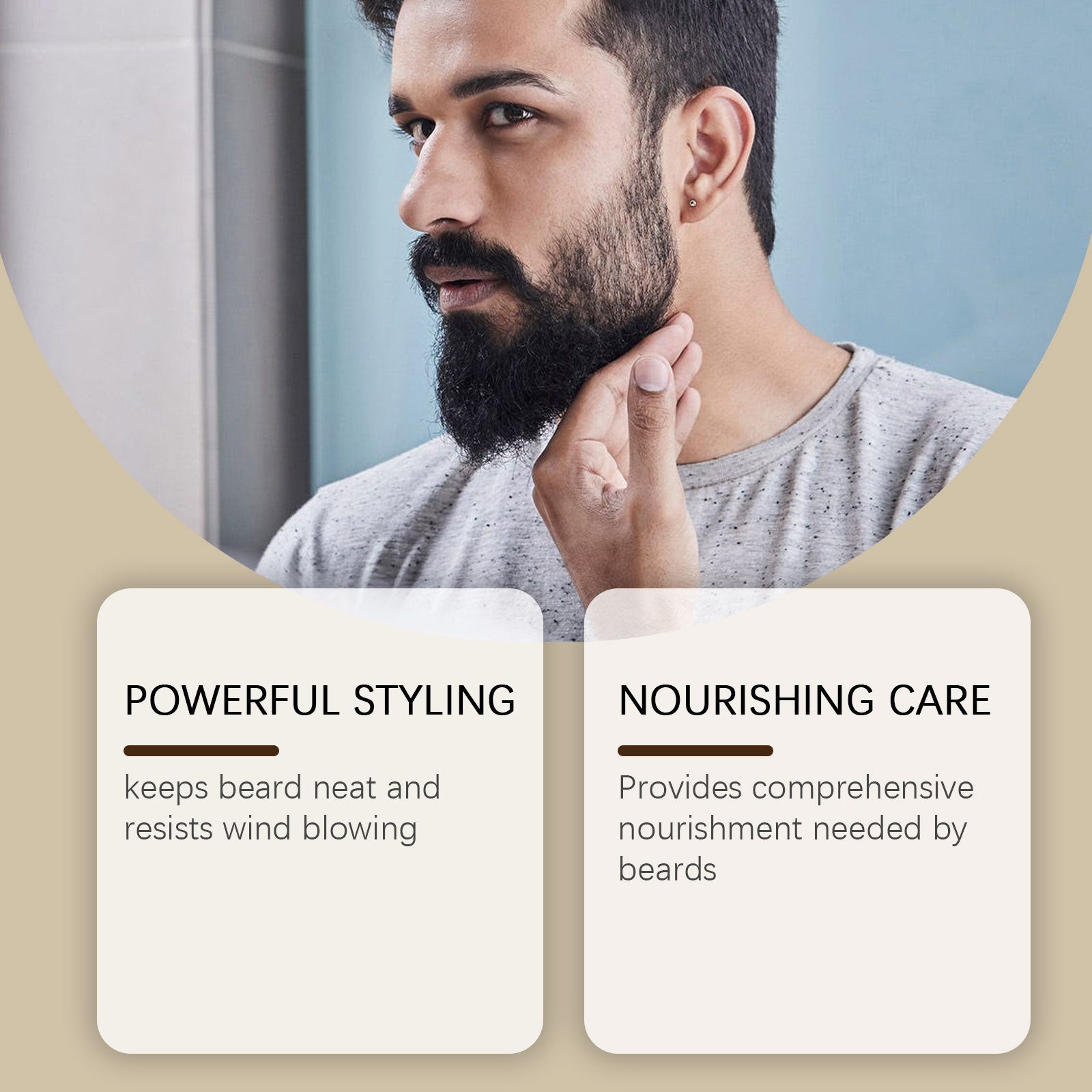 Premium Beard Care Wax, Natural Moisturizer, Stylish & Soft Beard, Gentle Nourishing ,30g
