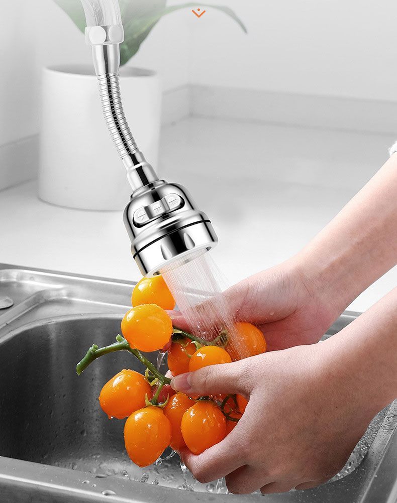 Kitchen Splashproof Booster Faucet Multi Direction Swivel Faucet