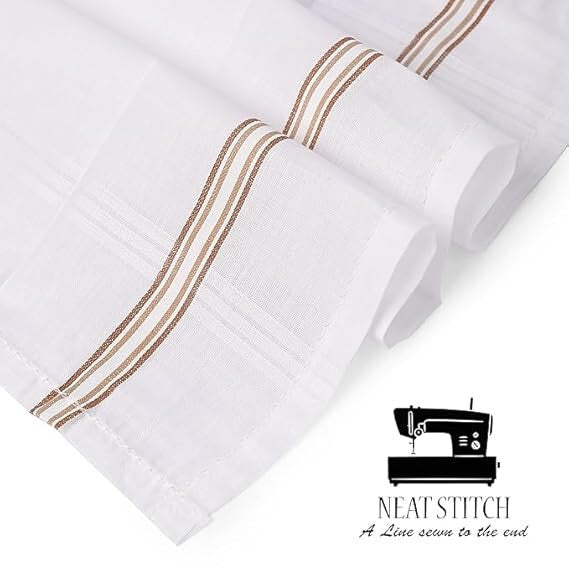 Pack of 12 Soft Durable Cotton Handkerchiefs for Men's
