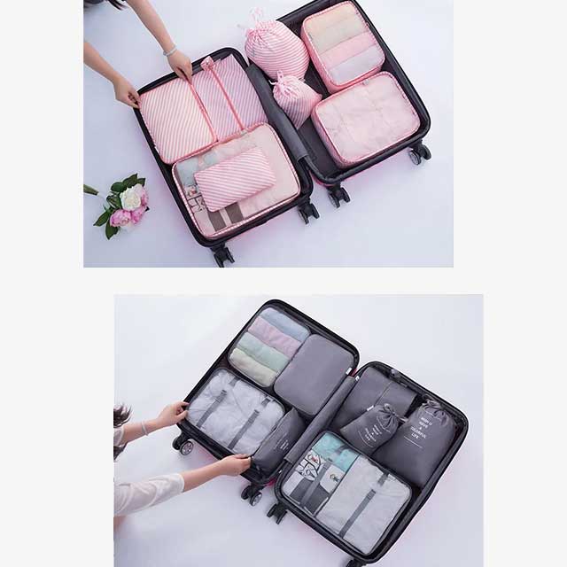 7-Piece Set Portable Luggage Organizer – Travel Storage Bags for Efficient Packing & Organization