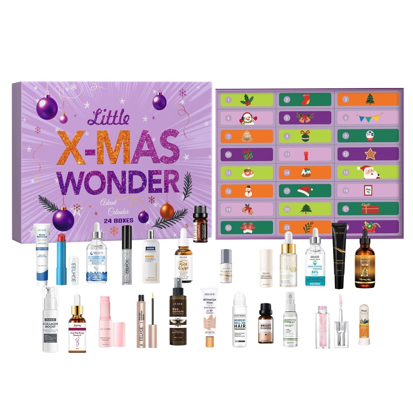 Christmas Beauty Blind Box, Skincare, Moisturizer, Surprise Gift, Holiday Makeup ,24 boxes