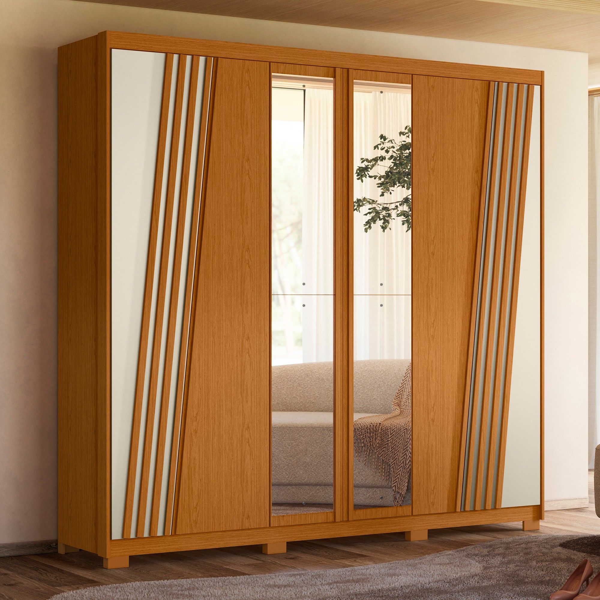 Ouro Verde 6 Door Wardrobe