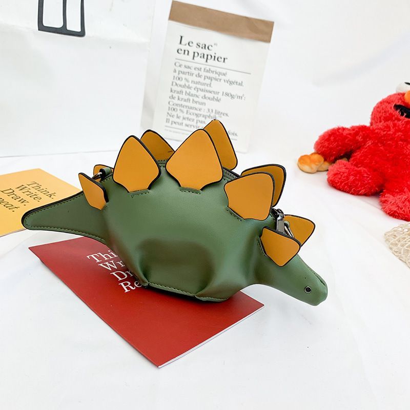 Dinosaur Messenger Bag Animal Shaped Crossbody Bag Leather Shoulder Purse For Women