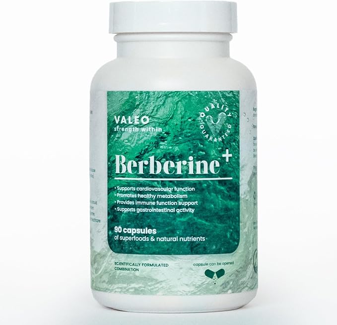 Valeo Berberine+ 90 Capsules & Valeo Japanese Matcha Green Tea 20 Effervescent Tablets