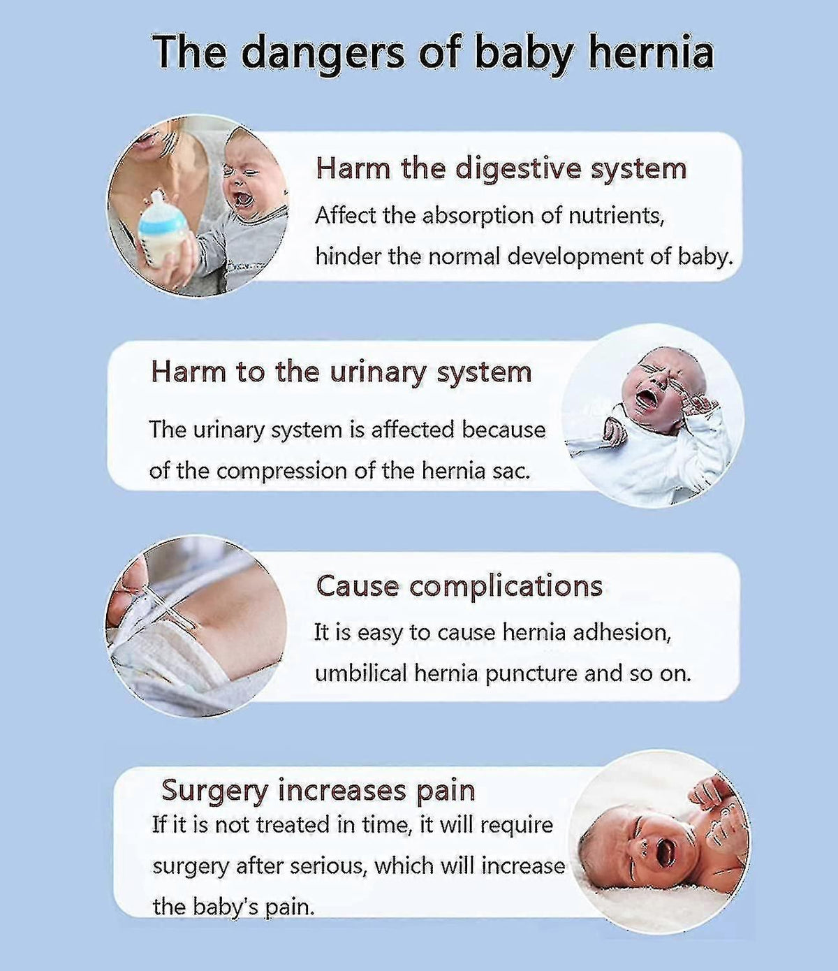 Adjustable Umbilical Hernia Support Belt for Babies