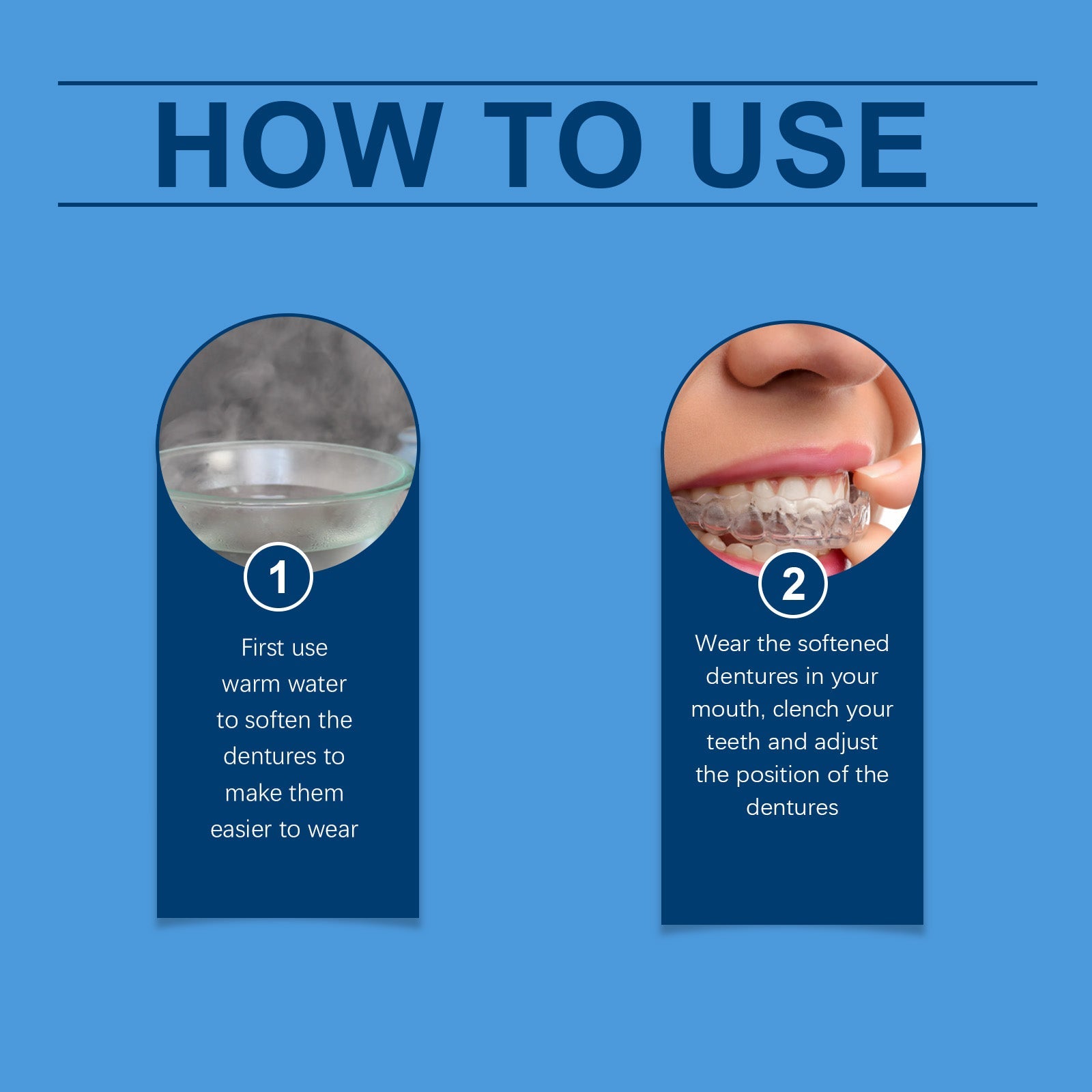 Adjustable Silicone Buckle Dentures, Instant Smile Fix, Dental Care, Comfortable Fit ,1pair
