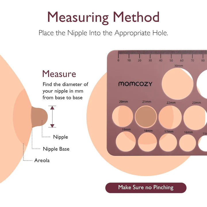 Momcozy Nipple Ruler & Flange Size Guide