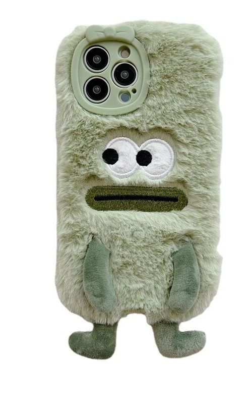 Plush Phone Case Fluffy Cartoon Protective Cover Shockproof Soft Case For iPhone