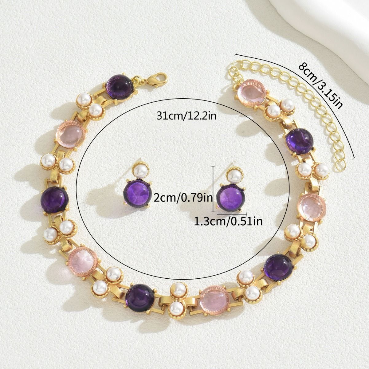 Women Necklace Earring Set Fashionable Creative Jewelry Gift