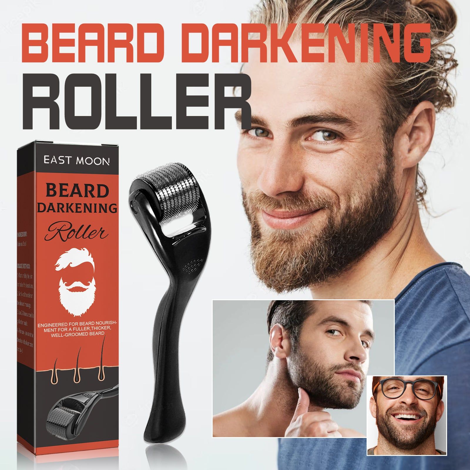 Beard Roller, Thicker, Fuller Beard Growth, Nourishing, Easy to Use ,1pcs