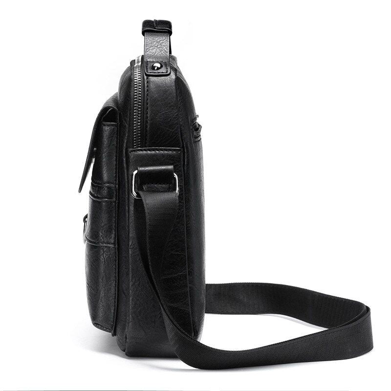 Men Shoulder Bag PU Leather Messenger Bag Crossbody Handbag Satchel Sling Bags